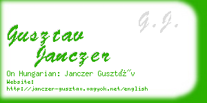gusztav janczer business card